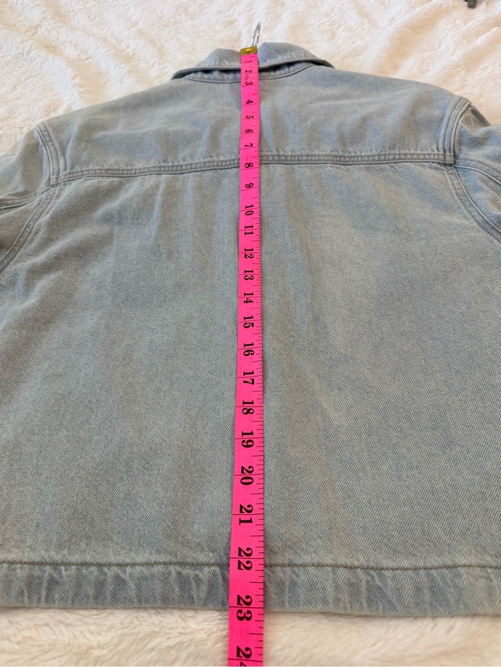 PAIGE Natalia Cropped Denim Shacket Windward Light Wash Jacket XS NWT - Picture 8 of 16